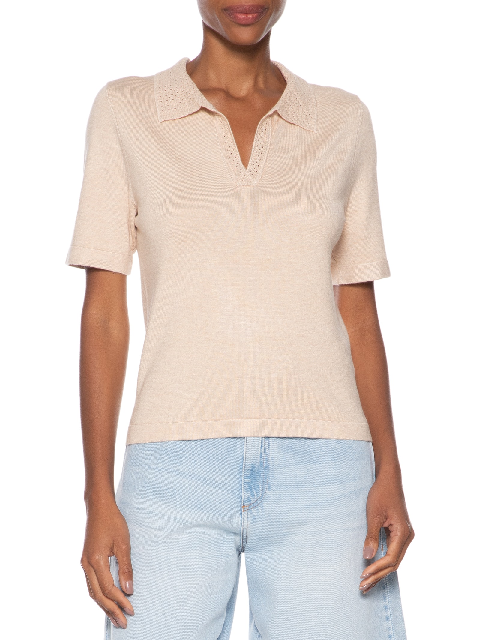Polo Feminina Nana Bege Le Lis