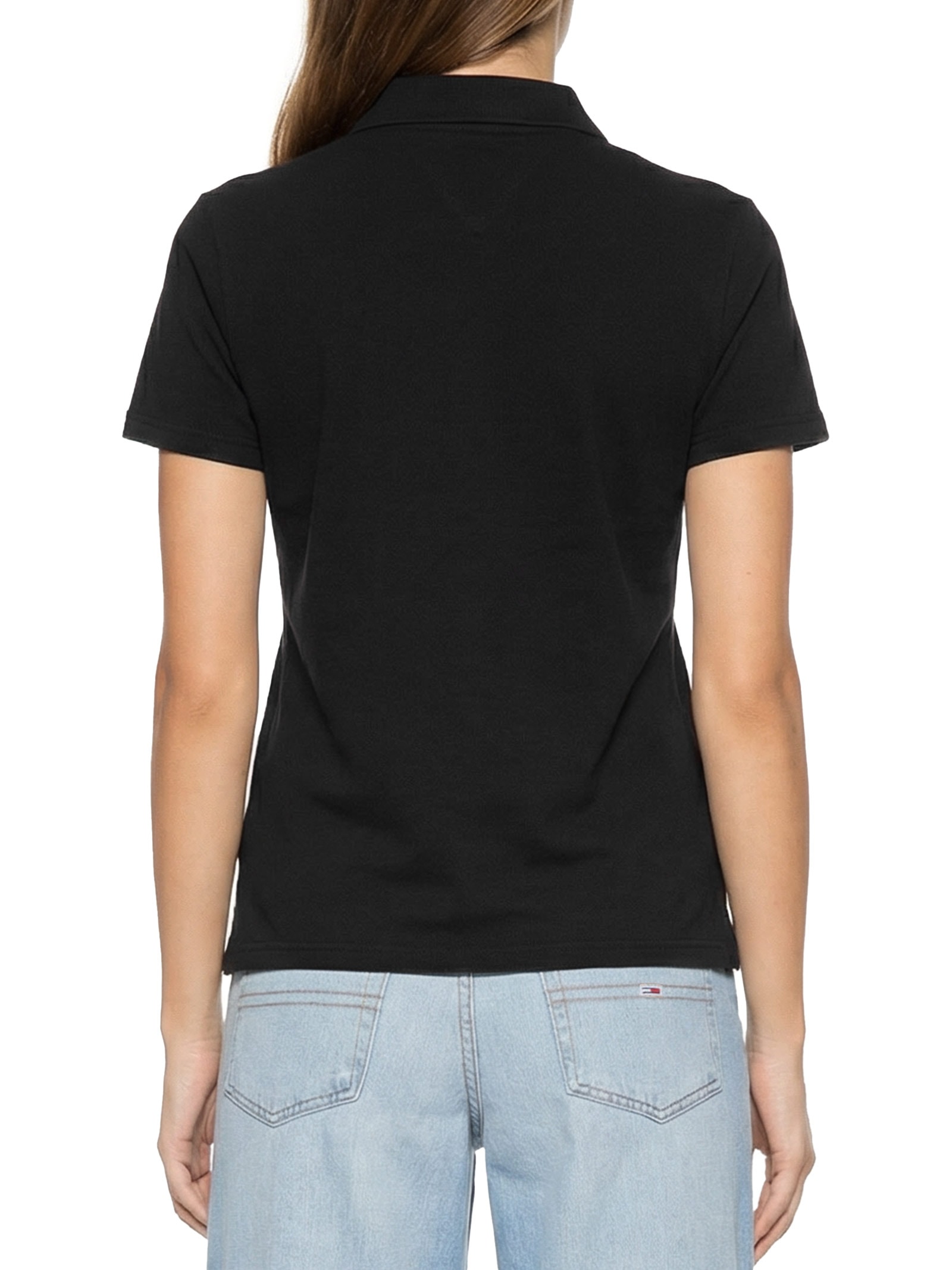 Polo Feminina Original Basic Preto Tommy Jeans