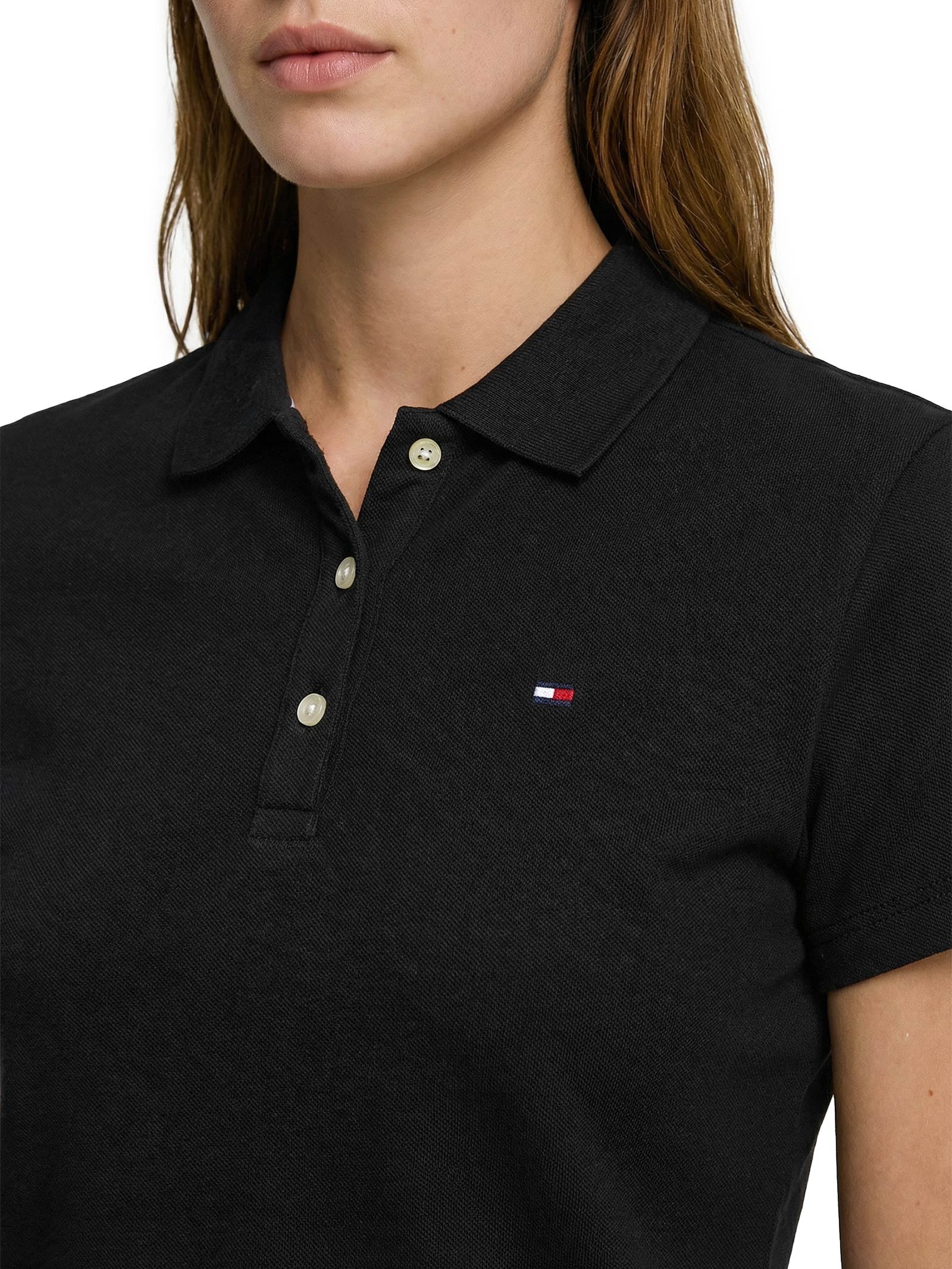 Polo Feminina Original Basic Preto Tommy Jeans