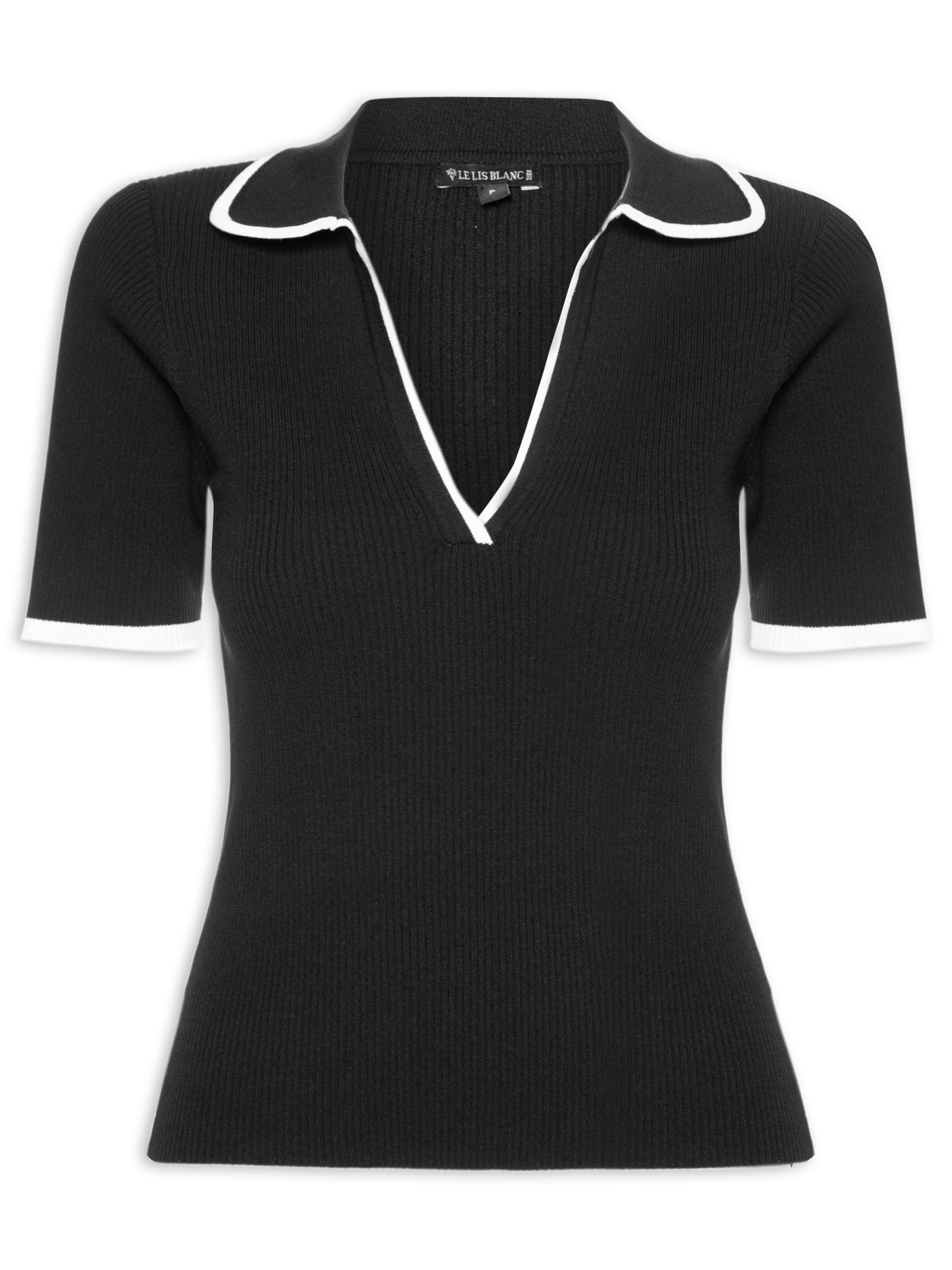 Polo Feminina Pat – Preto Le Lis