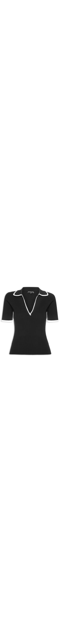 Polo Feminina Pat – Preto