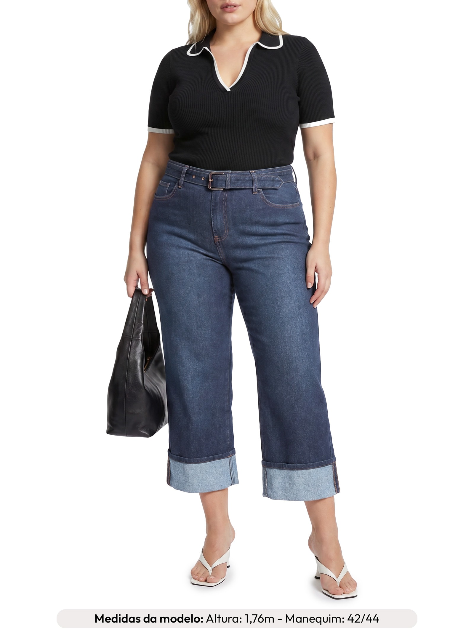 Polo Feminina Pat – Preto Le Lis