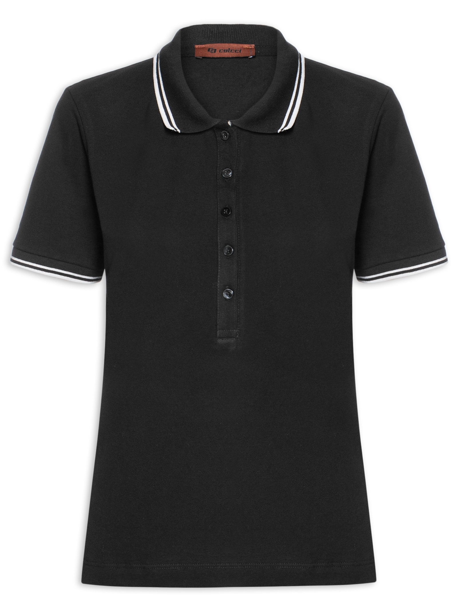 Polo Feminina Preto Colcci