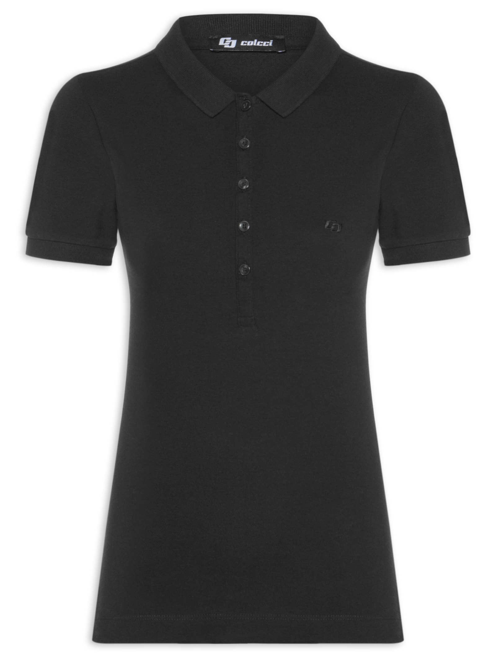 Polo Feminina Preto Colcci