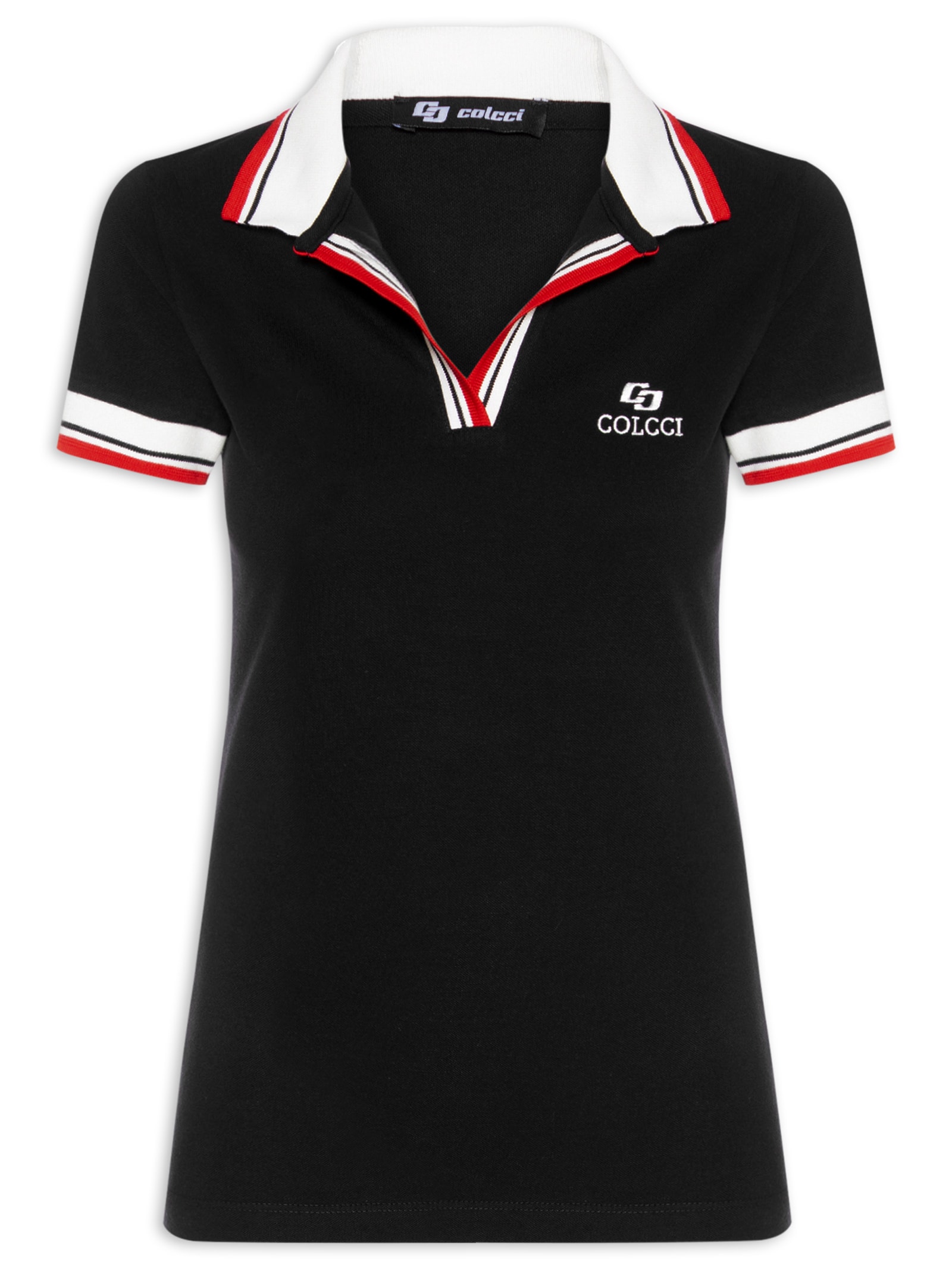 Polo Feminina Preto Colcci