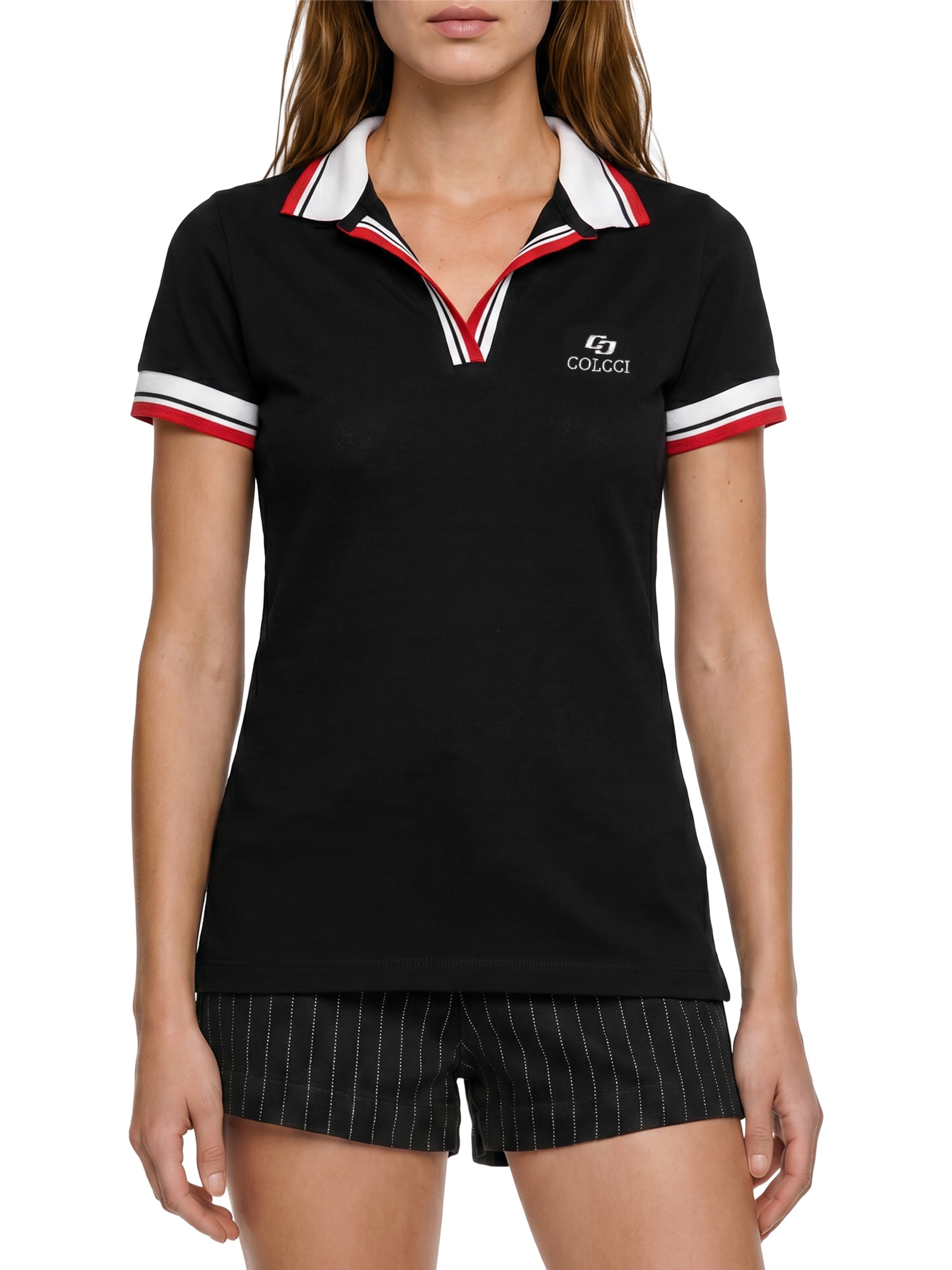 Polo Feminina Preto Colcci