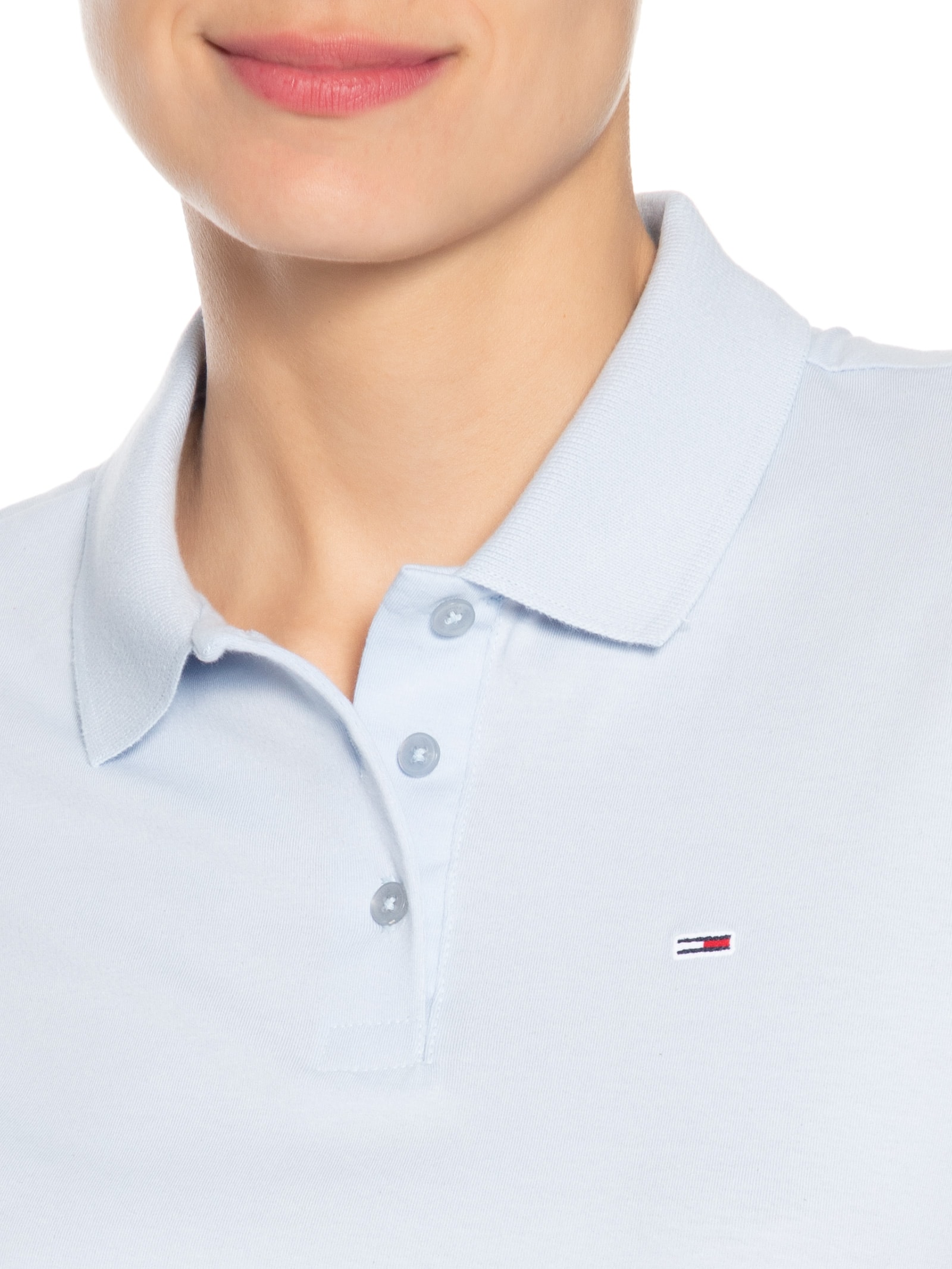 Polo Feminina Slim Essential Azul Tommy Jeans