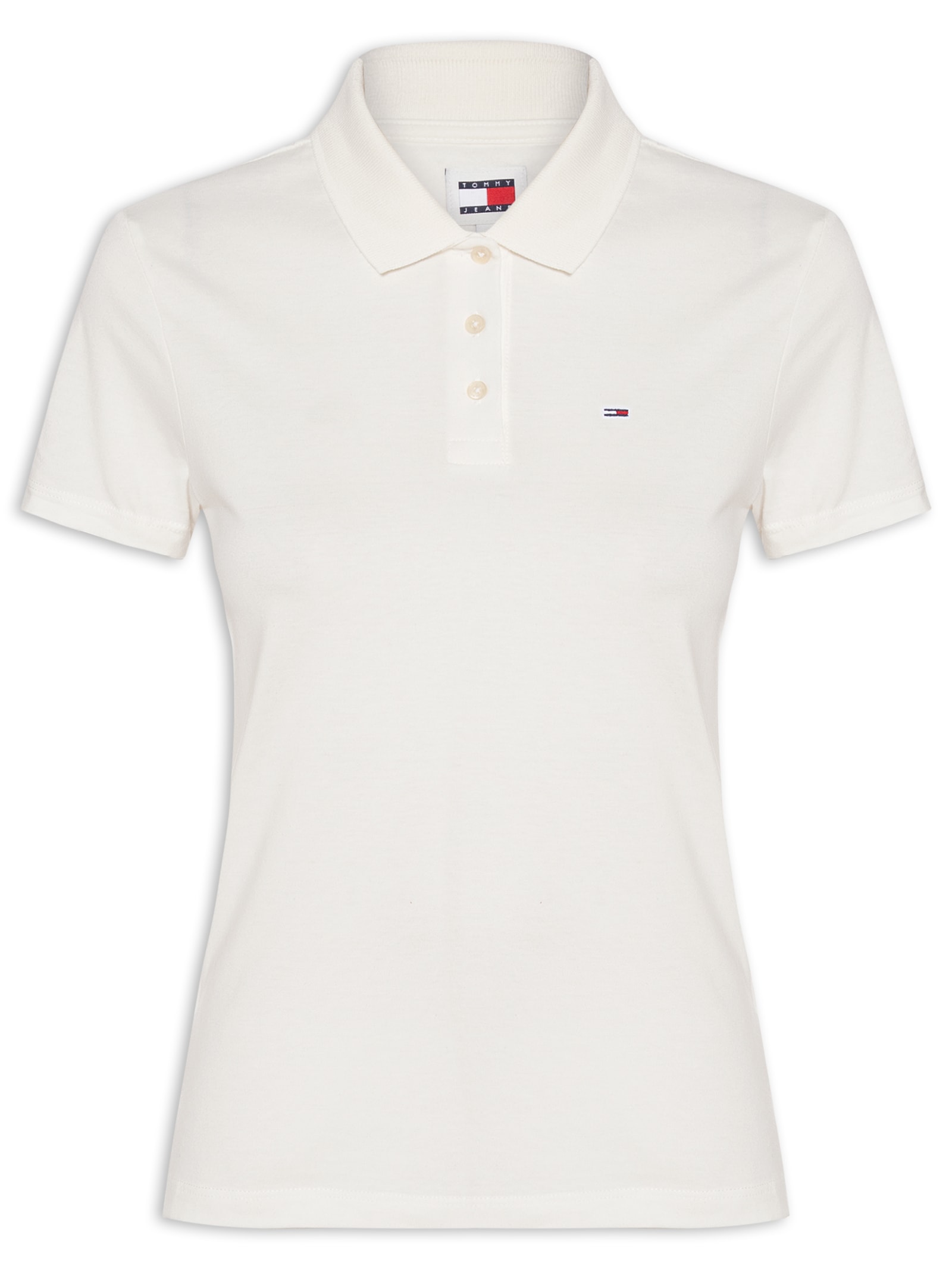 Polo Feminina Slim Essential Off White Tommy Jeans