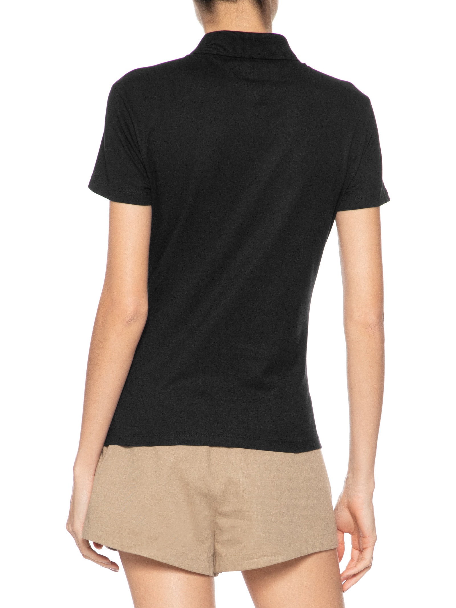 Polo Feminina Slim Essential Preto Tommy Jeans