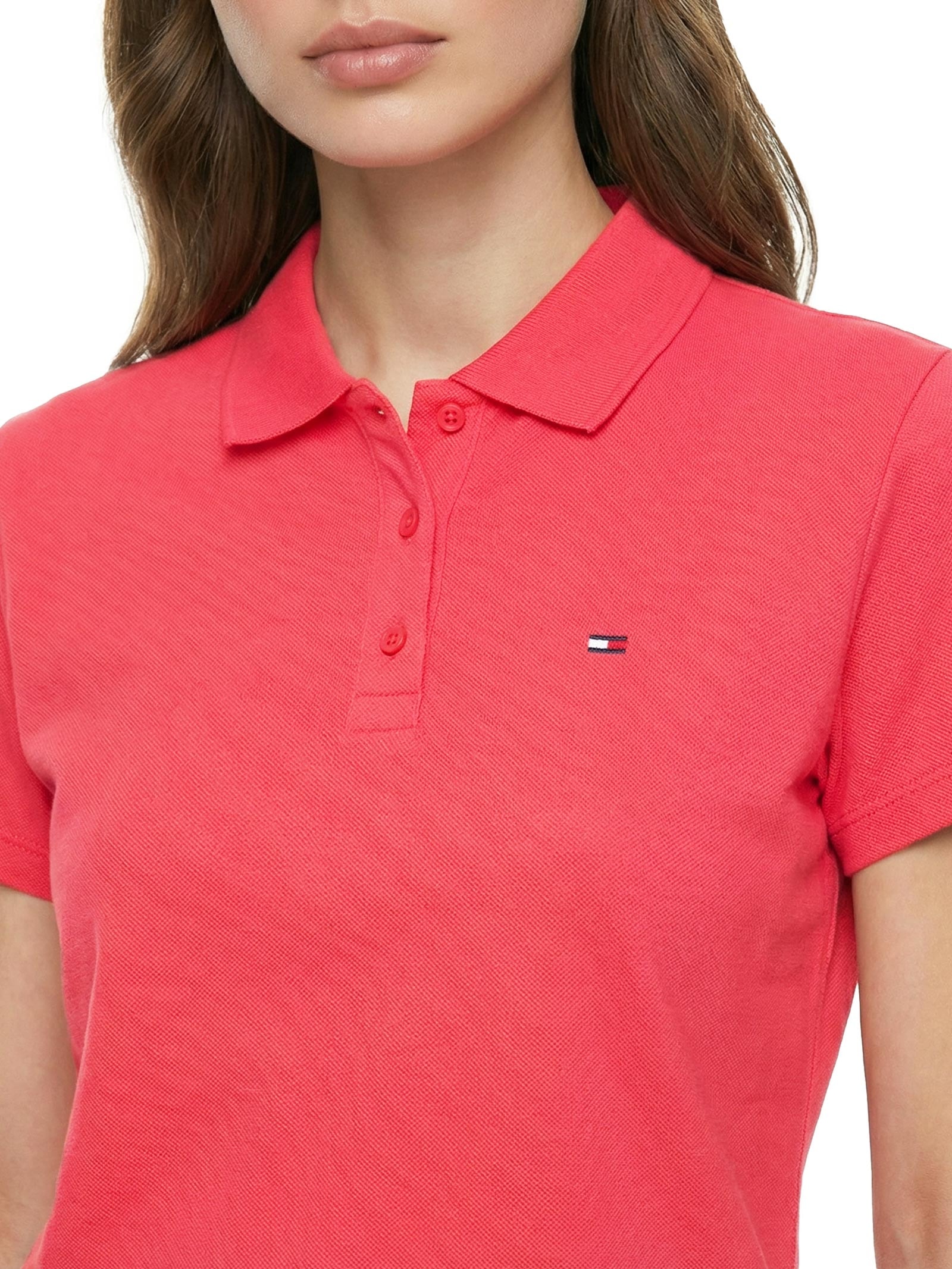 Polo Feminina Slim Essential Rosa Tommy Jeans