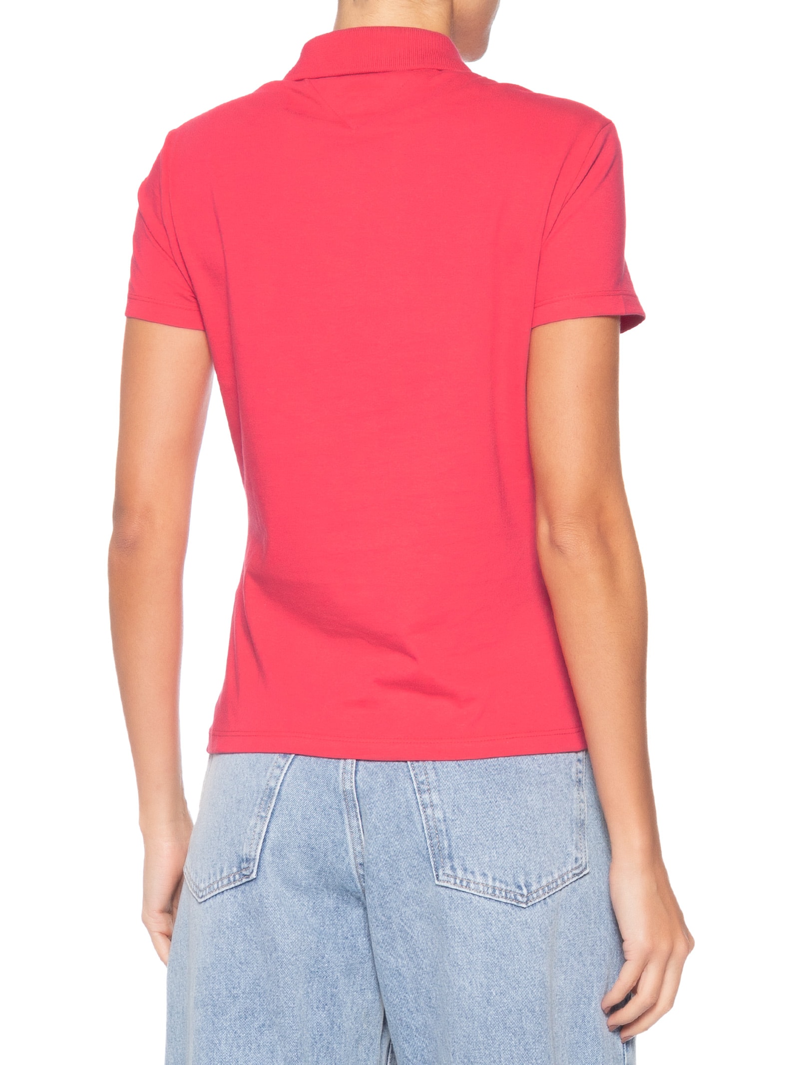 Polo Feminina Slim Essential Rosa Tommy Jeans