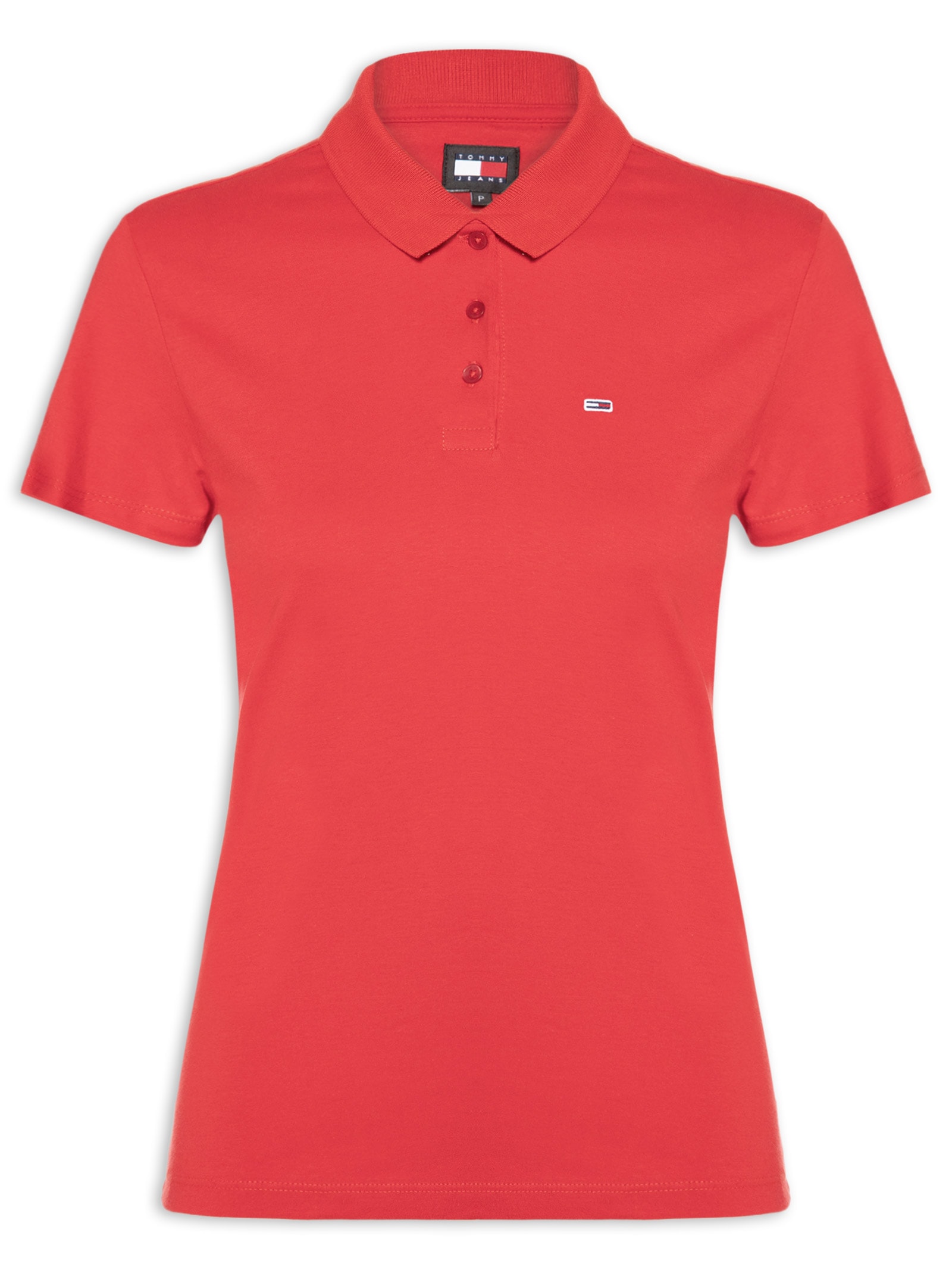 Polo Feminina Slim Essential Vermelho Tommy Jeans