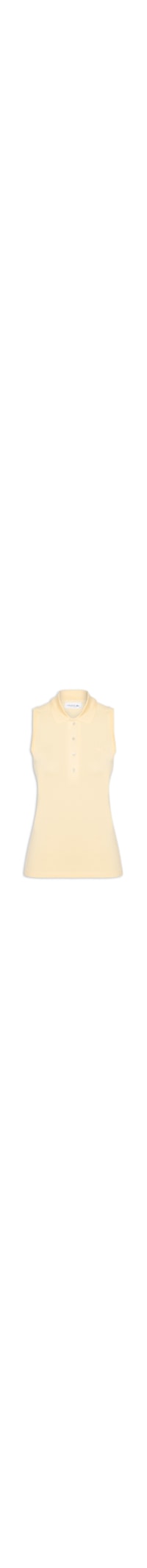 Polo Feminina Slim Fit Sem Manga Stretch - Amarelo
