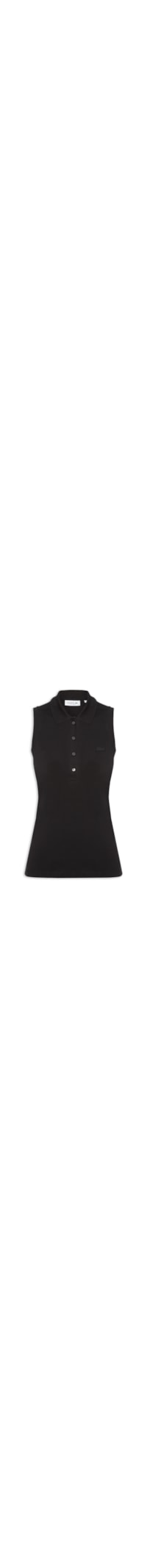 Polo Feminina Slim Fit Sem Mangas - Preto