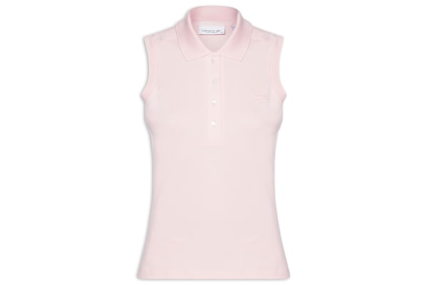 Polo Feminina Slim Fit Sem Mangas - Rosa
