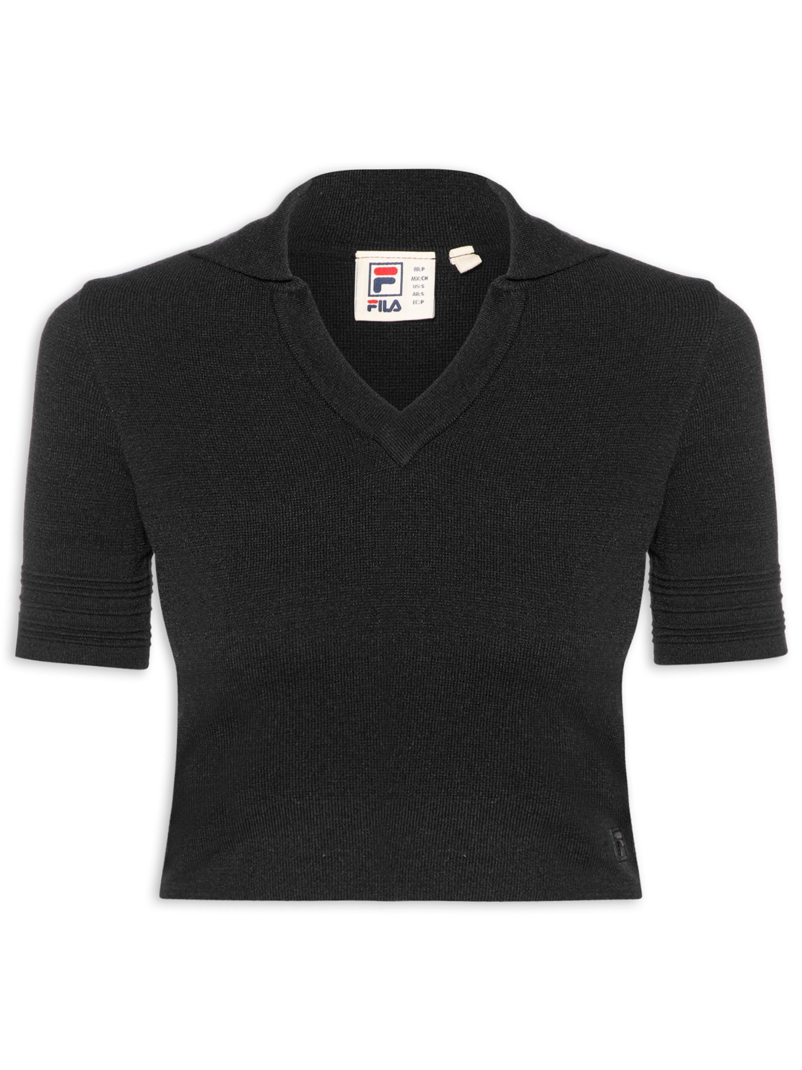 Polo Feminina Slim Grand Turismo Preto Fila