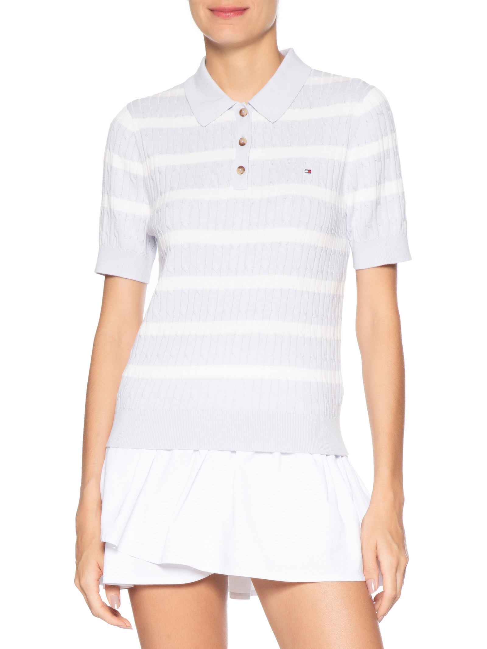 Polo Feminina Sweater Azul Tommy Hilfiger