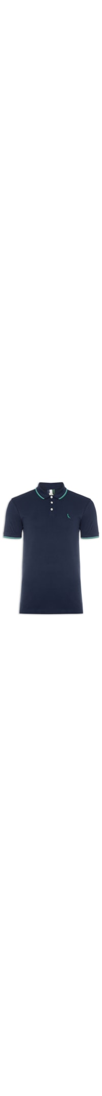Polo Friso Duplo Masculina - Azul