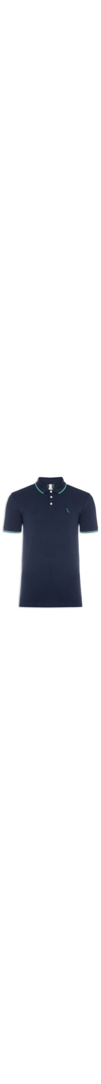 Polo Friso Duplo Masculina - Azul