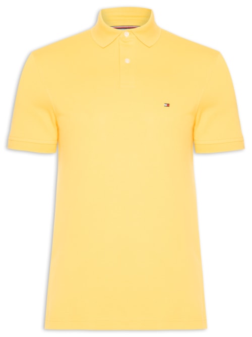 Polo Masculina 1985 Regular Fit Algodão Orgânico – Amarelo