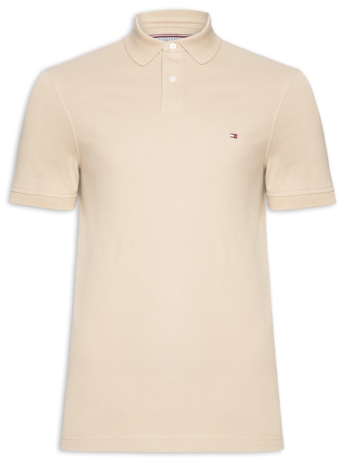 Polo Masculina 1985 Regular Fit Algodão Orgânico – Bege