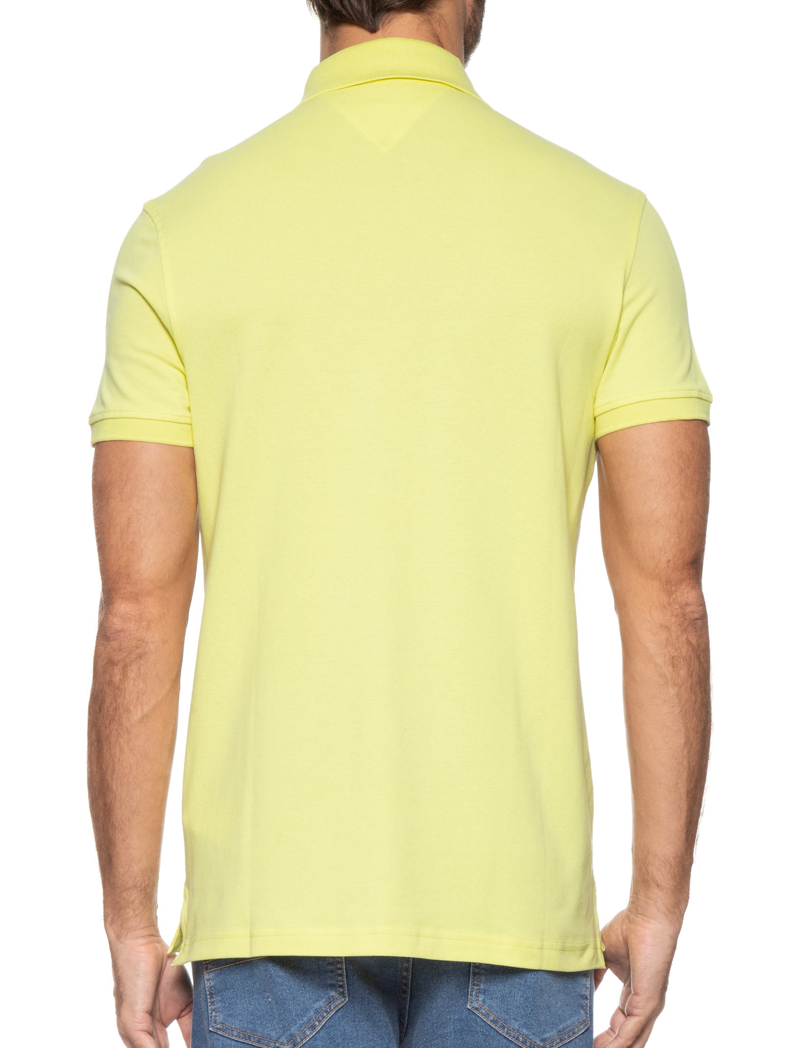 Polo Masculina 1985 Regular Fit Algodão Orgânico Verde   Tommy Hilfiger