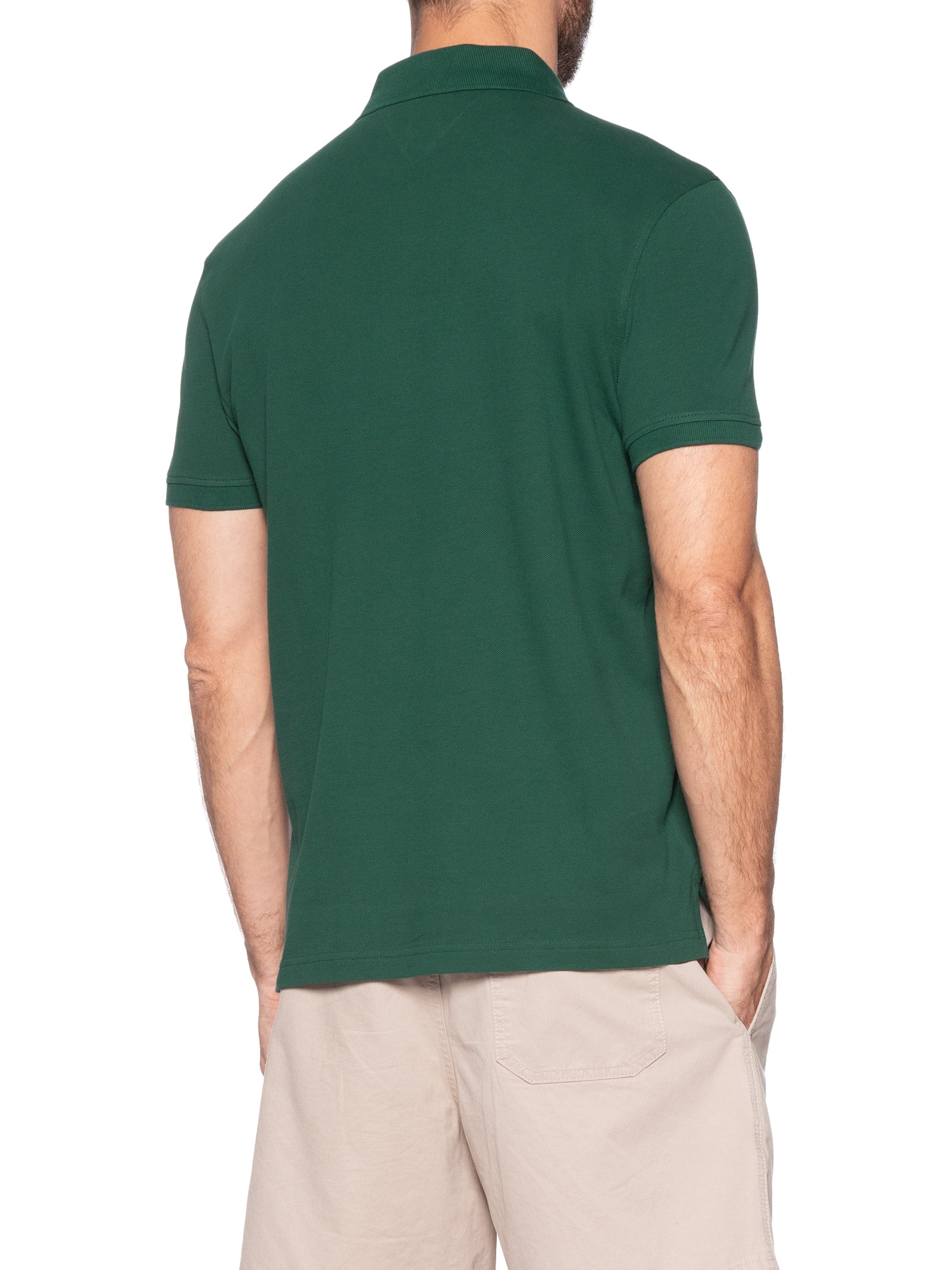 Polo Masculina 1985 Regular Fit Algodão Orgânico Verde   Tommy Hilfiger