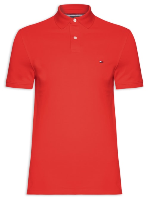 Polo Masculina 1985 Regular Fit Algodão Orgânico – Vermelho