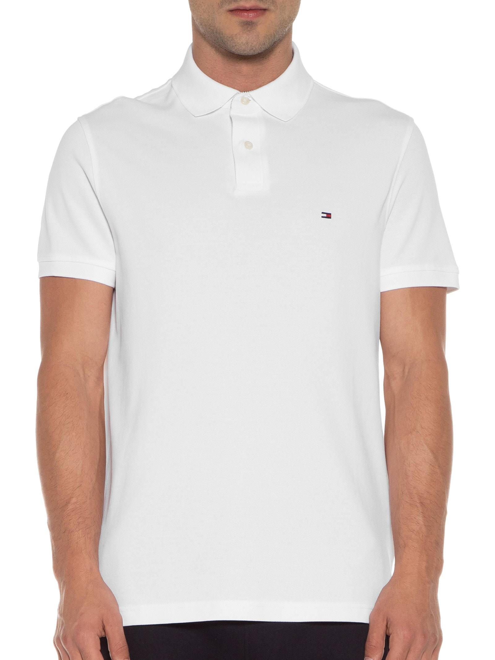Polo Masculina 1985 Regular Fit  Branco Tommy Hilfiger