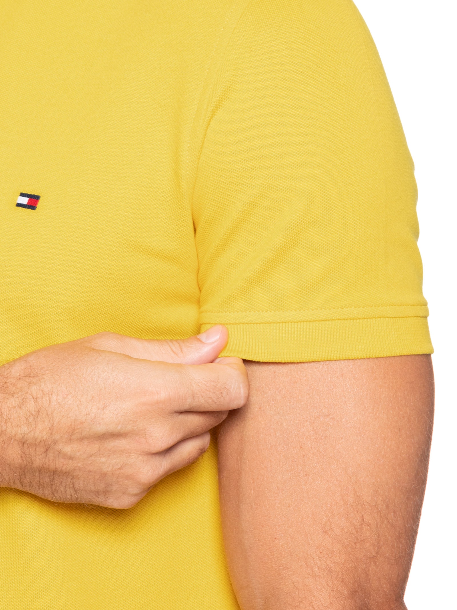 Polo Masculina 1985 Regular Fit Com Logo No Peito Amarelo Tommy Hilfiger