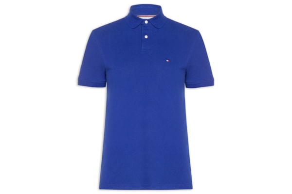 Polo Masculina 1985 Regular Fit Com Logo No Peito - Azul