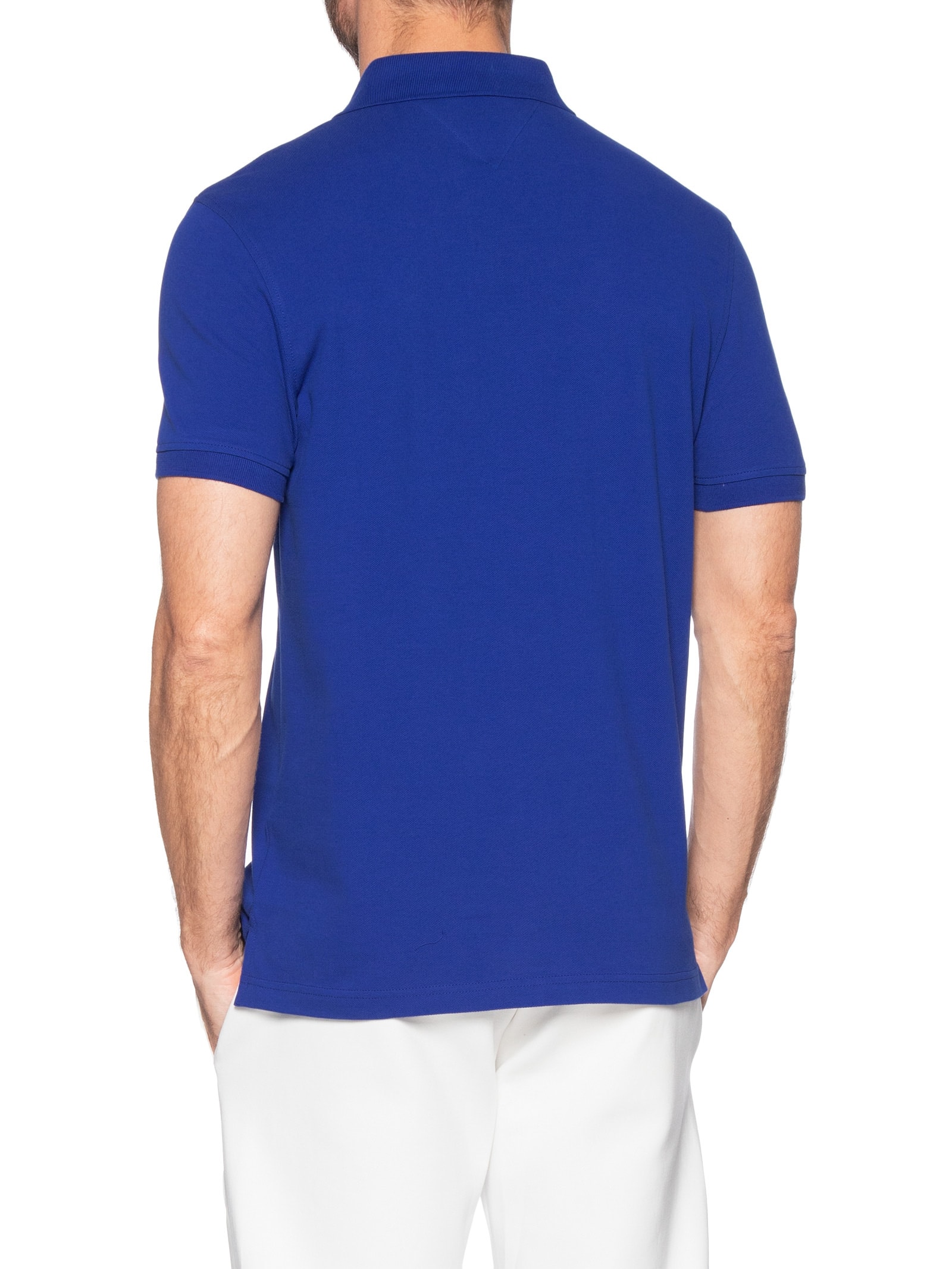 Polo Masculina 1985 Regular Fit Com Logo No Peito Azul Tommy Hilfiger