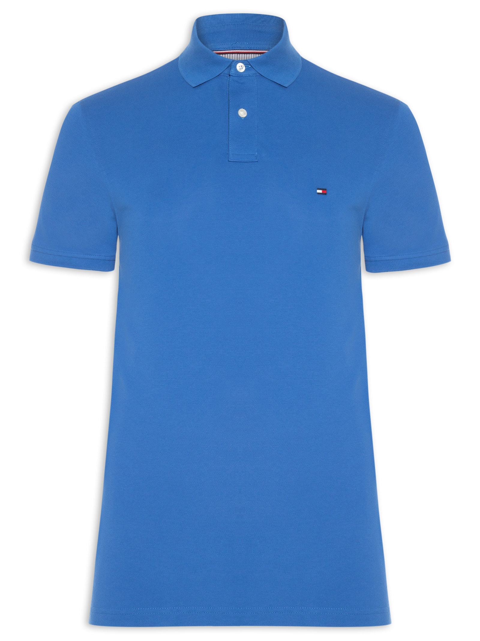Polo Masculina 1985 Regular Fit Com Logo No Peito Azul Tommy Hilfiger