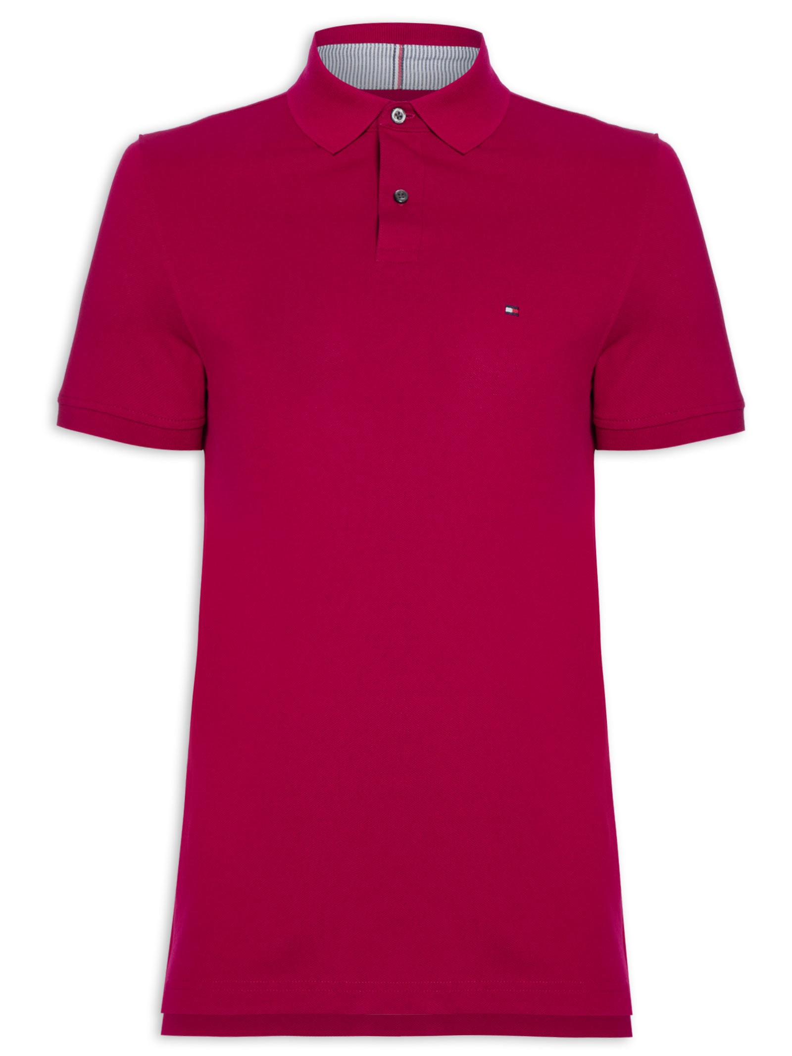 Polo Masculina 1985 Regular Fit Com Logo No Peito Branco Tommy Hilfiger