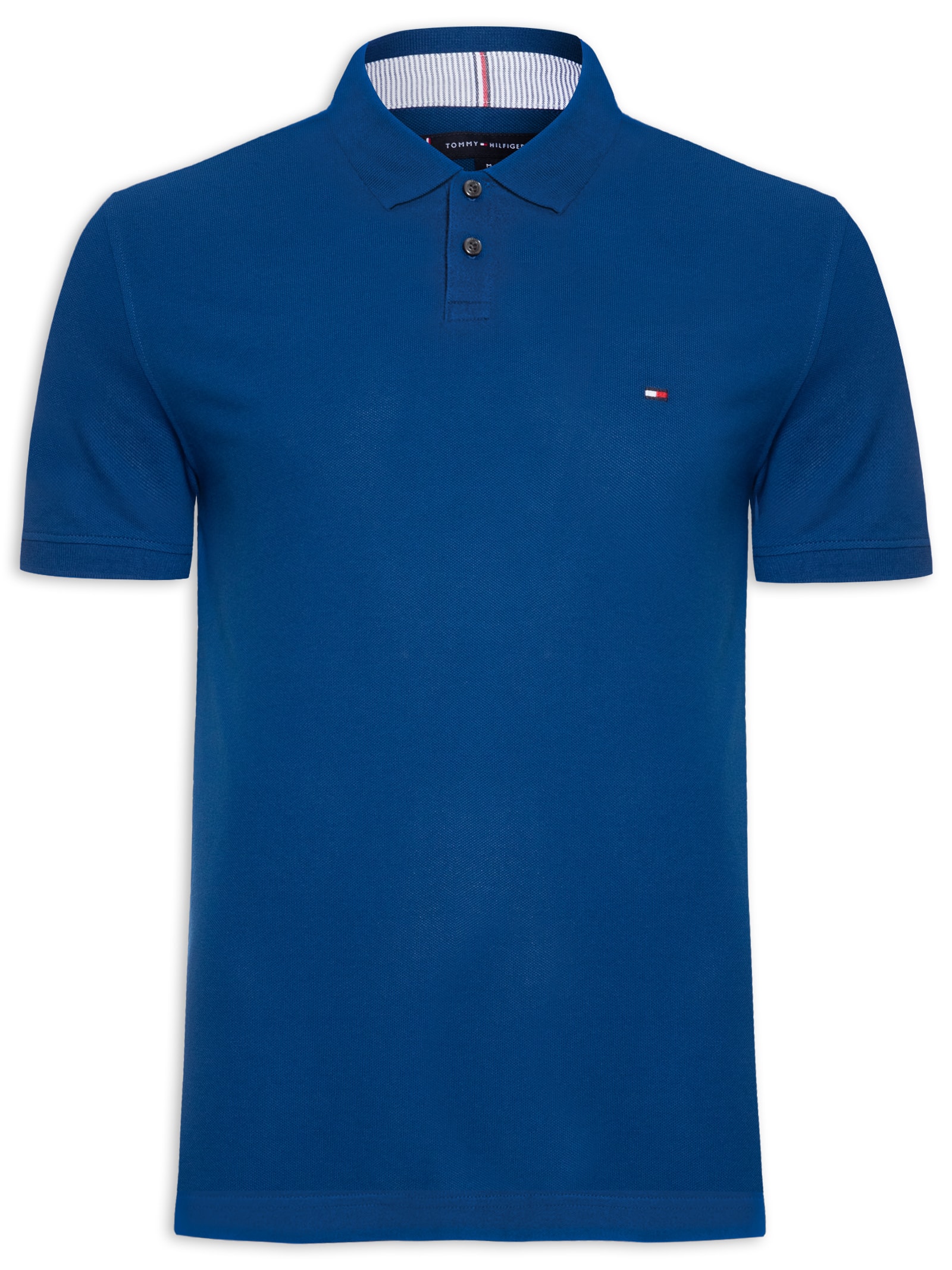 Polo Masculina 1985 Regular Fit Com Logo No Peito Branco Tommy Hilfiger