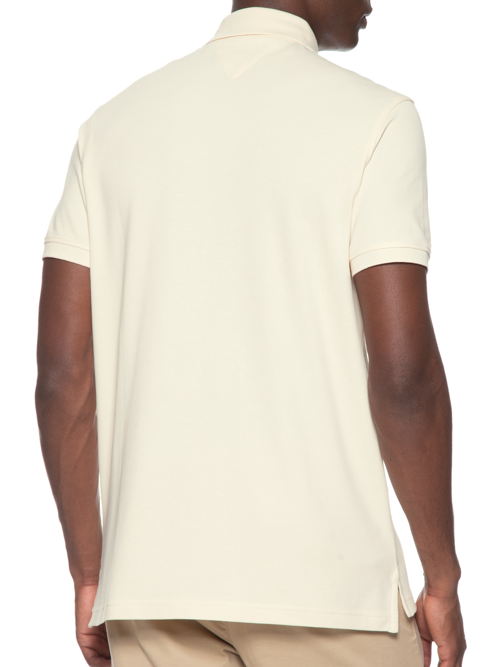 Polo Masculina 1985 Regular Fit Com Logo No Peito Branco Tommy Hilfiger