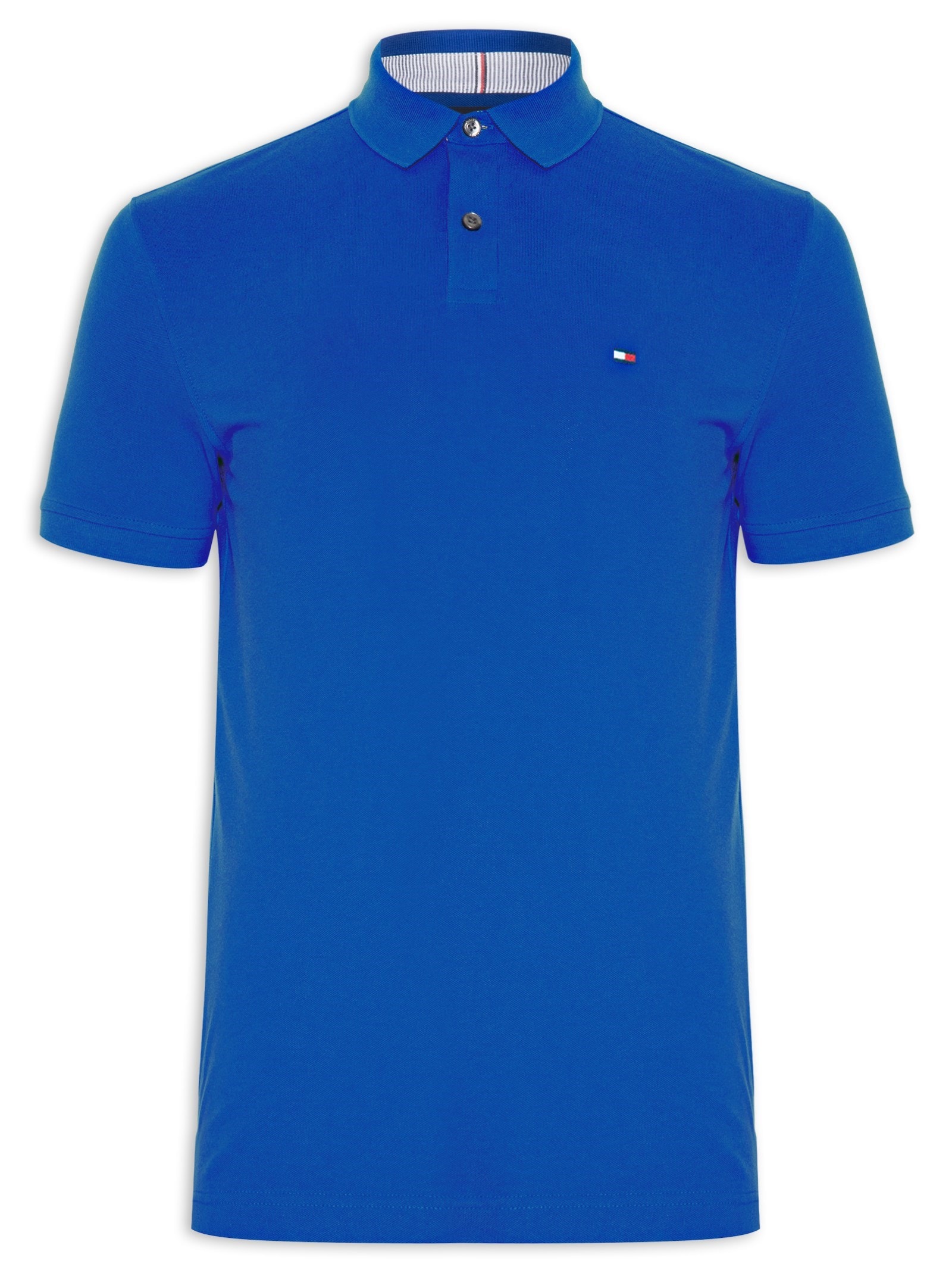Polo Masculina 1985 Regular Fit Com Logo No Peito Branco Tommy Hilfiger