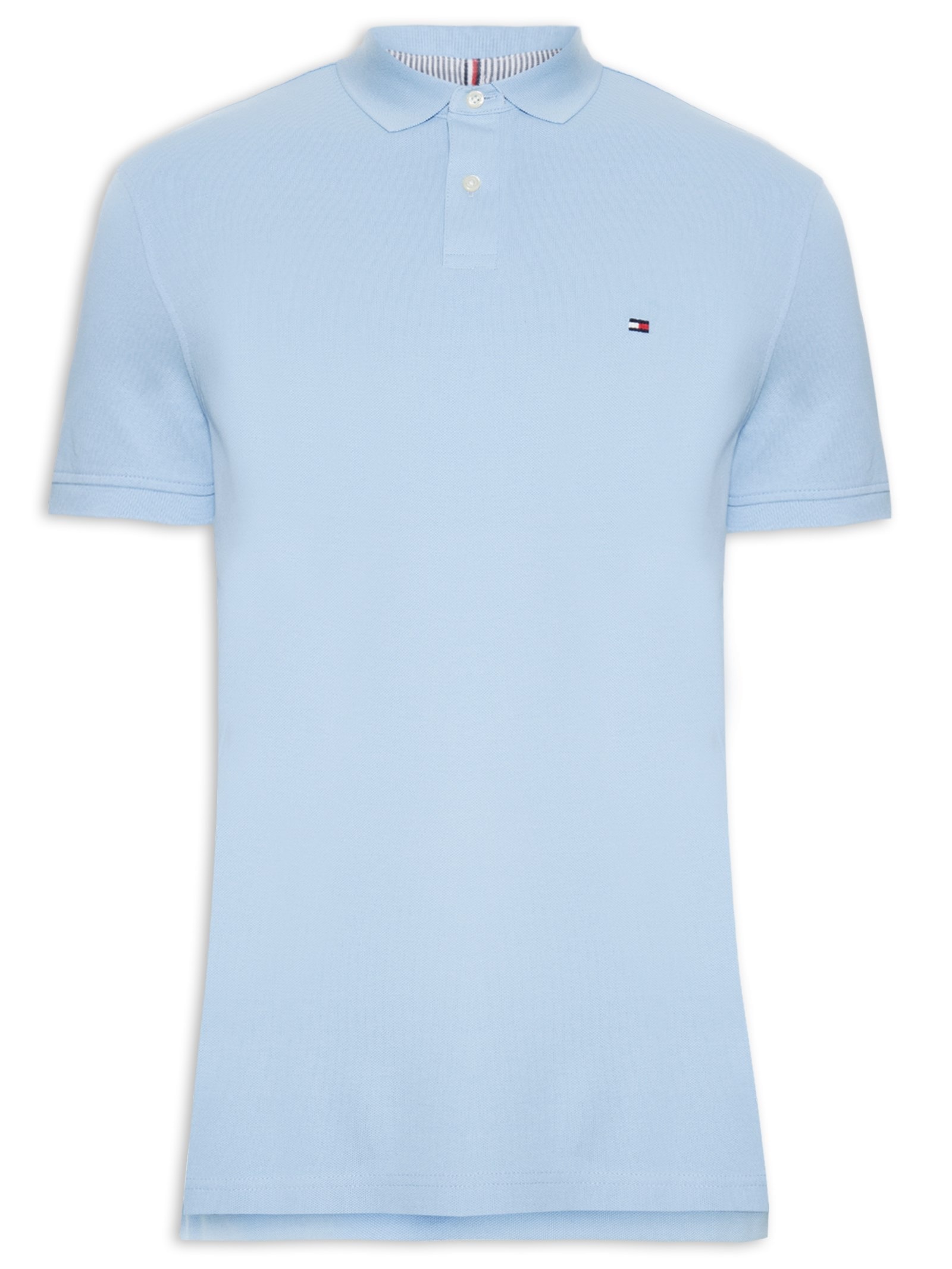 Polo Masculina 1985 Regular Fit Com Logo No Peito Branco Tommy Hilfiger