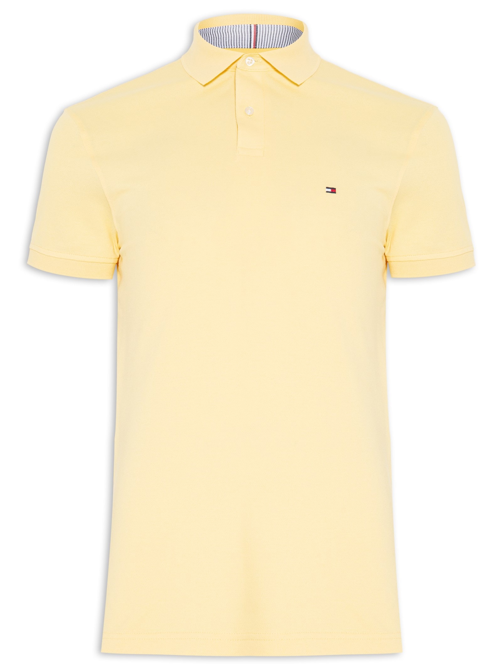 Polo Masculina 1985 Regular Fit Com Logo No Peito Branco Tommy Hilfiger
