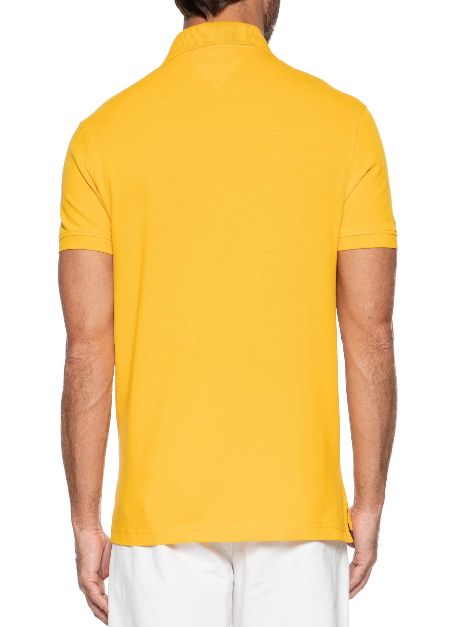 Polo Masculina 1985 Regular Fit Com Logo No Peito Branco Tommy Hilfiger