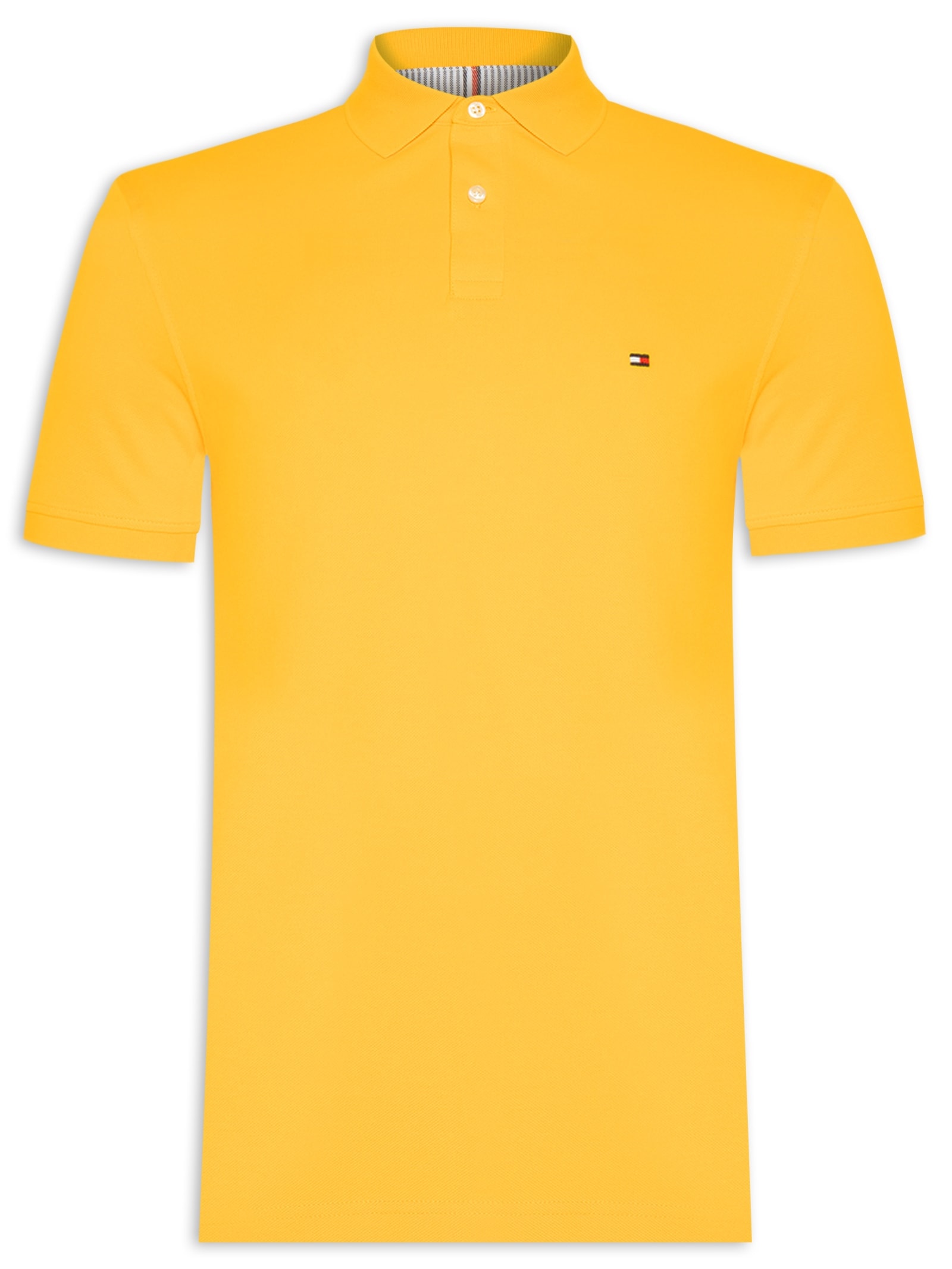 Polo Masculina 1985 Regular Fit Com Logo No Peito Branco Tommy Hilfiger