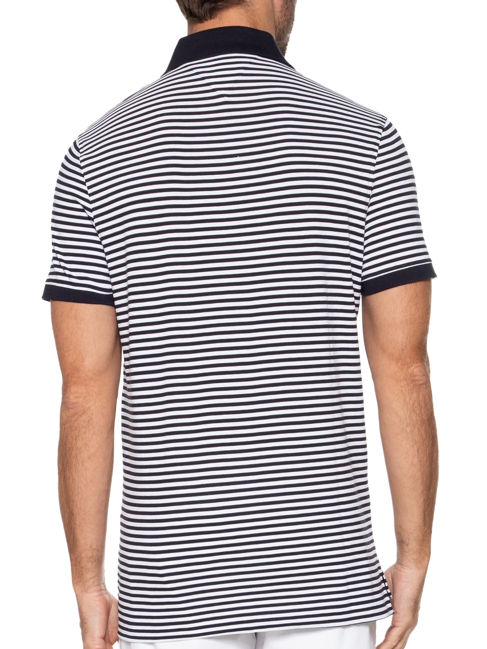 Polo Masculina 1985 Regular Fit Com Logo No Peito Branco Tommy Hilfiger