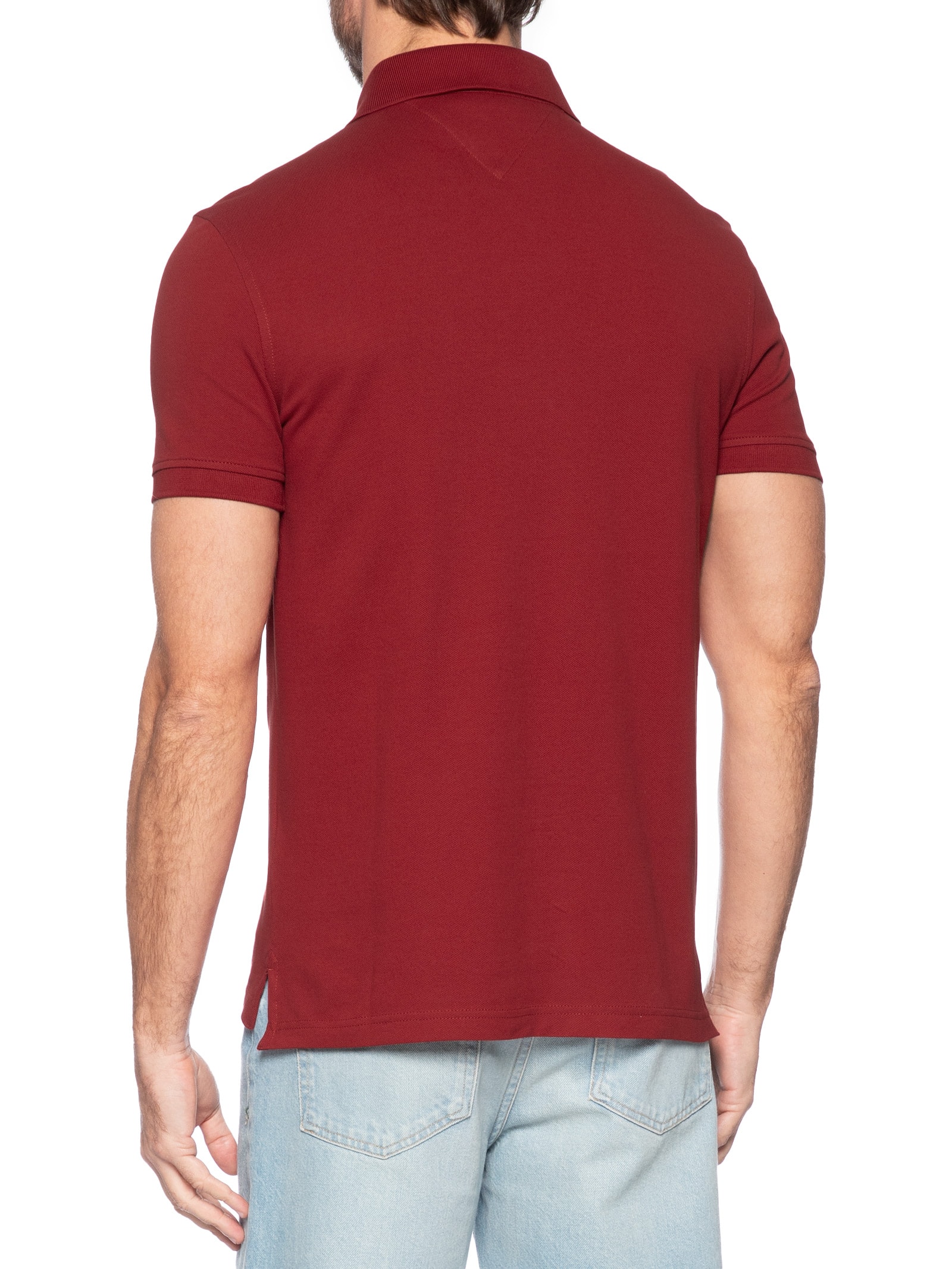 Polo Masculina 1985 Regular Fit Com Logo No Peito Branco Tommy Hilfiger