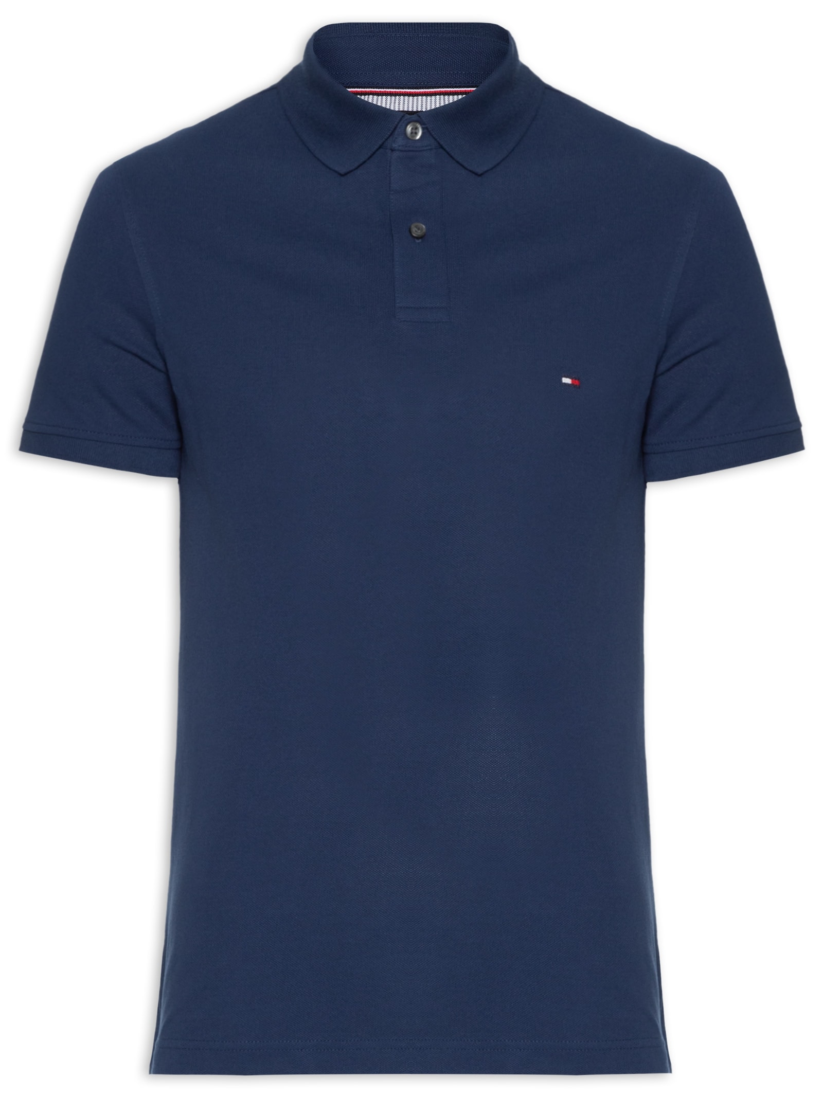Polo Masculina 1985 Regular Fit Com Logo No Peito Branco Tommy Hilfiger