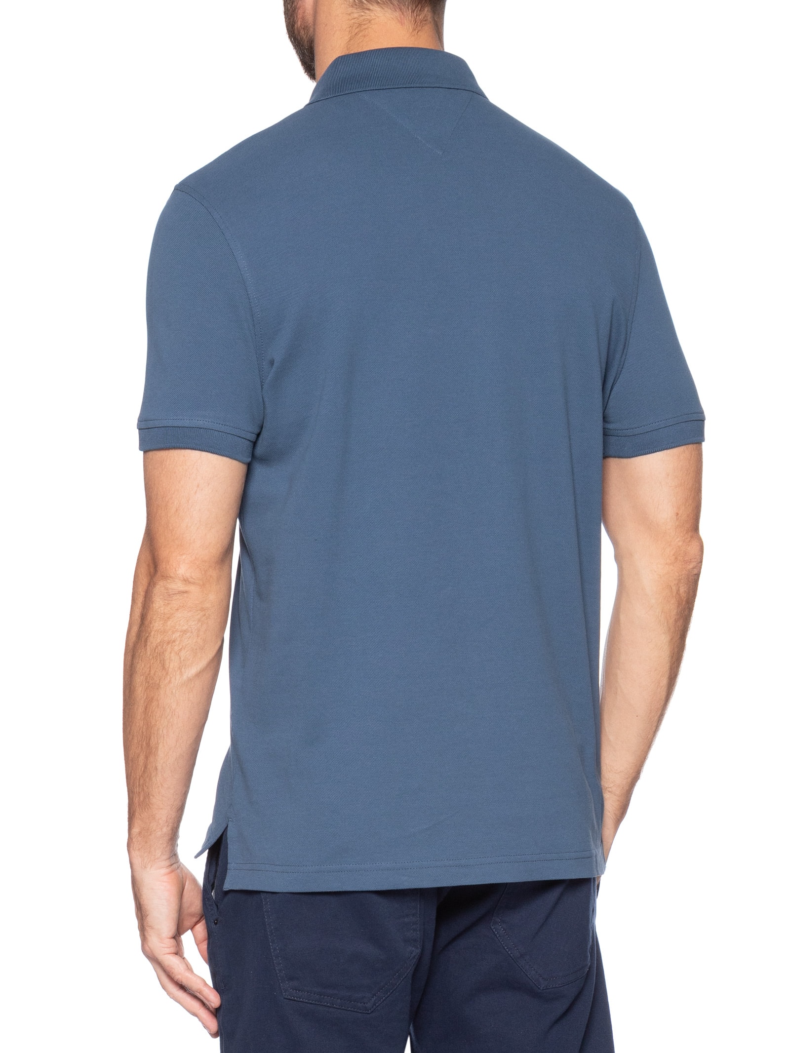 Polo Masculina 1985 Regular Fit Com Logo No Peito Branco Tommy Hilfiger