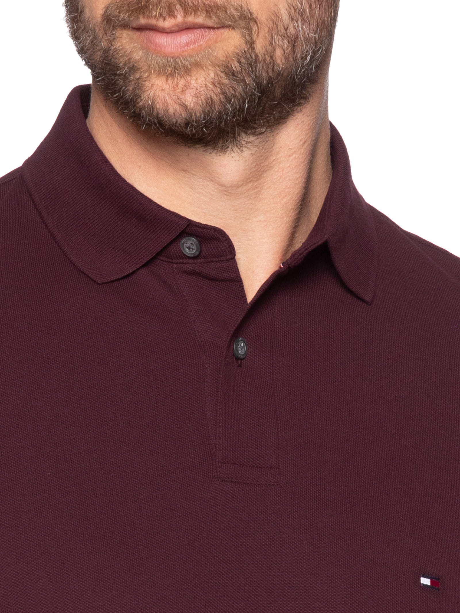 Polo Masculina 1985 Regular Fit Com Logo No Peito Branco Tommy Hilfiger
