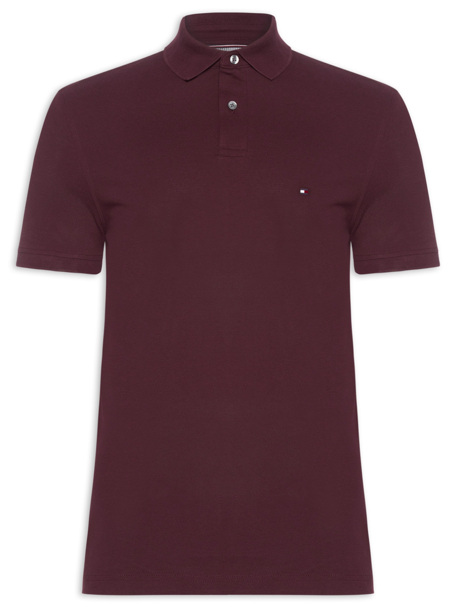 Polo Masculina 1985 Regular Fit Com Logo No Peito Branco Tommy Hilfiger