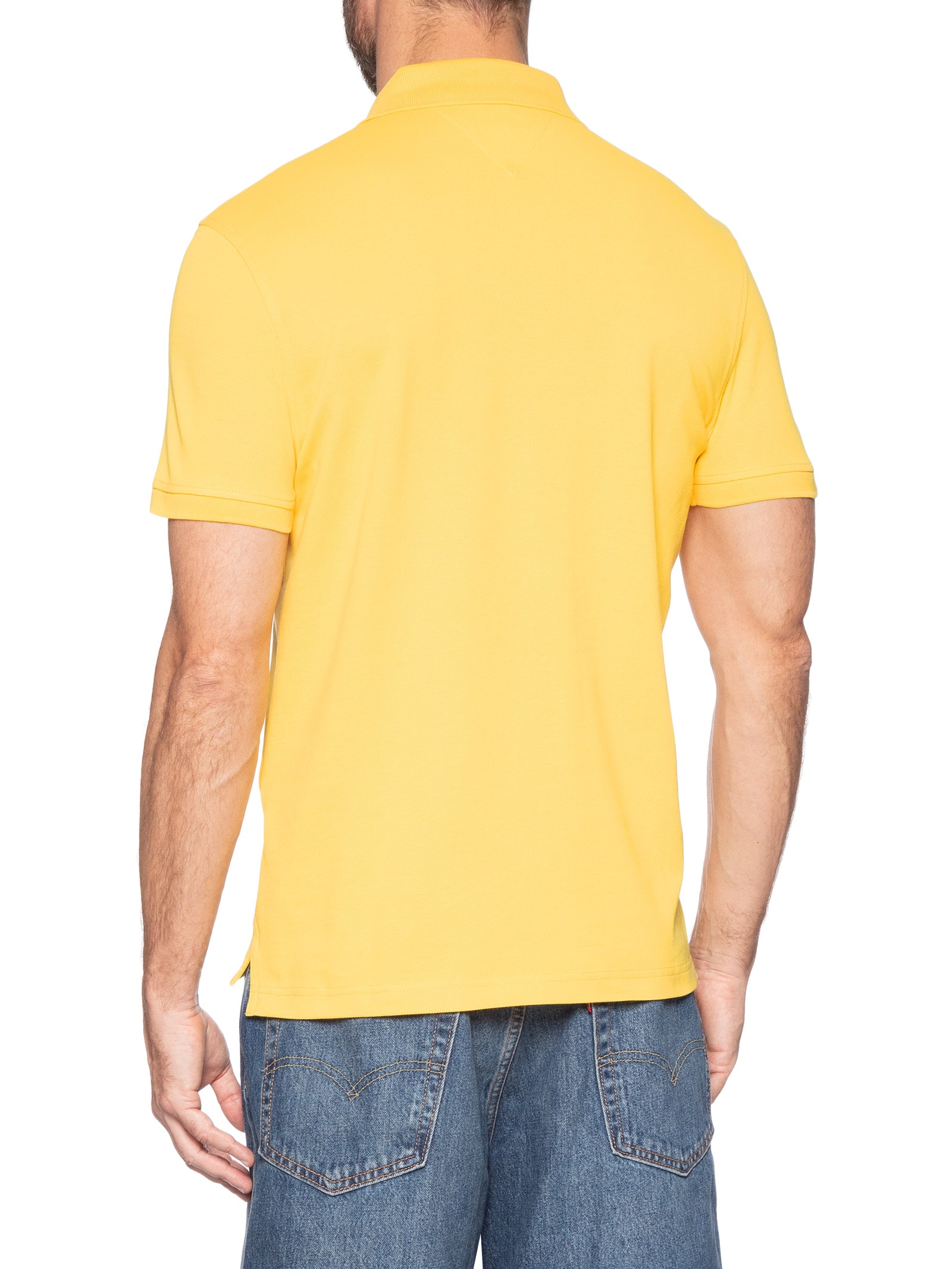 Polo Masculina 1985 Regular Fit Com Logo No Peito Branco Tommy Hilfiger