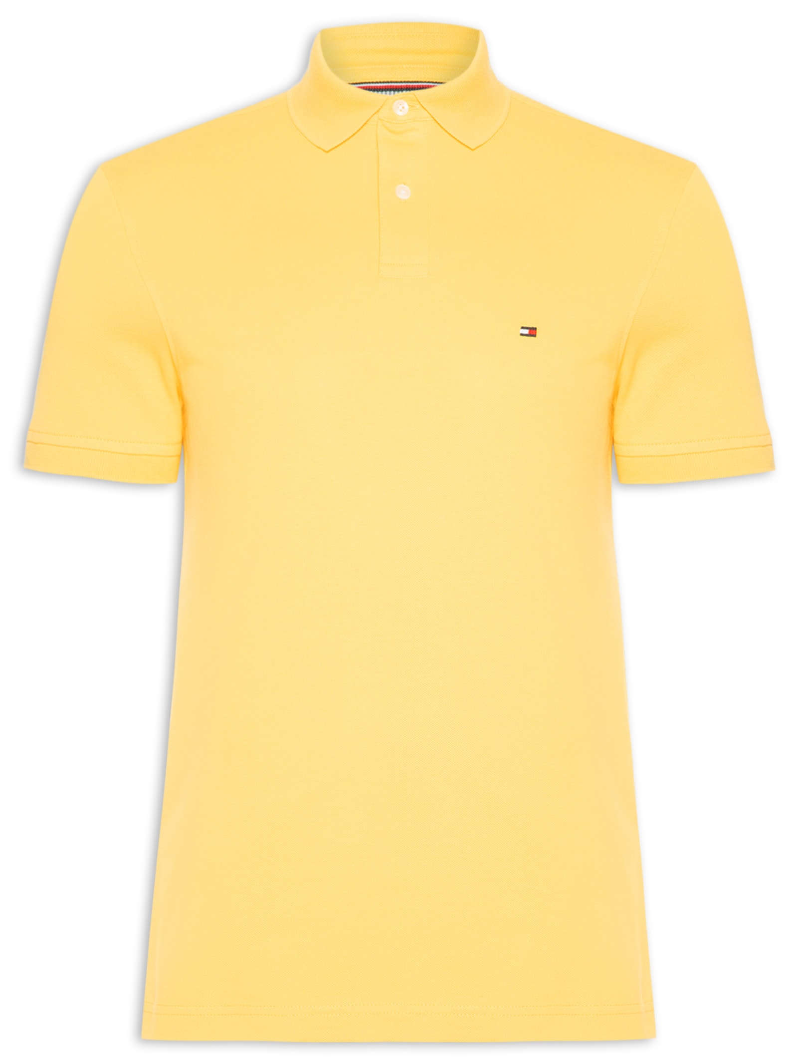 Polo Masculina 1985 Regular Fit Com Logo No Peito Branco Tommy Hilfiger