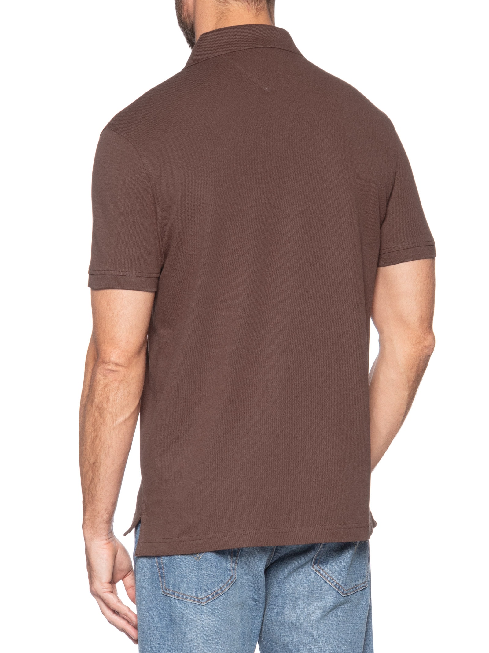 Polo Masculina 1985 Regular Fit Com Logo No Peito Branco Tommy Hilfiger